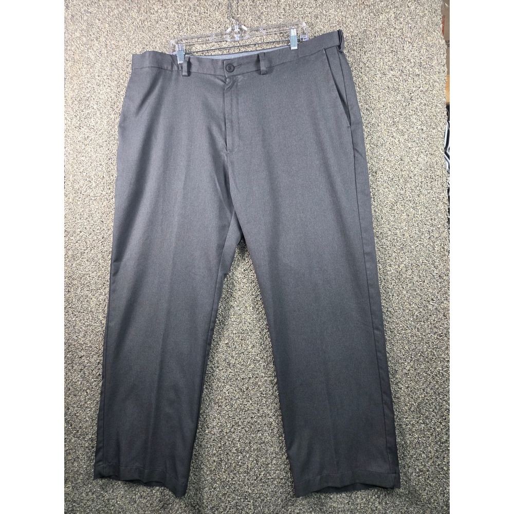 Haggar‎ Dress Pants Mens 42x30 Grey Cool Right Performance Flex Slacks